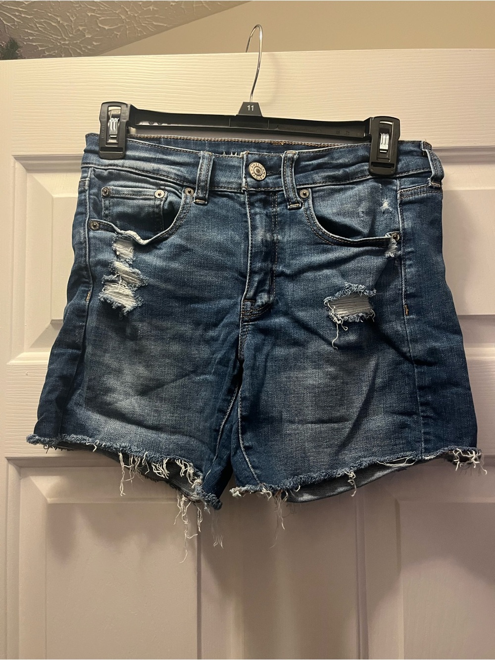 American Outfitters Super Stretch Blue Denim Shorts Size 4